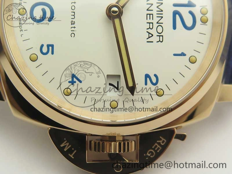 PAM756 Luminor Due VSF Best Edition White Dial on Blue Leather Strap AXXXIV Practical 8426