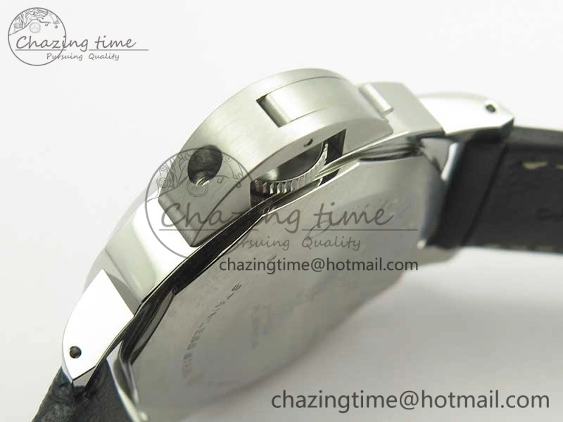 Flexible PAM773 Luminor Base Logo 3 Days Acciaio XF 1:1 Best Edition Black Dial On Black Leather Strap A 8430