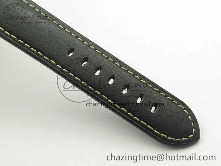 Flexible PAM773 Luminor Base Logo 3 Days Acciaio XF 1:1 Best Edition Black Dial On Black Leather Strap A 8430