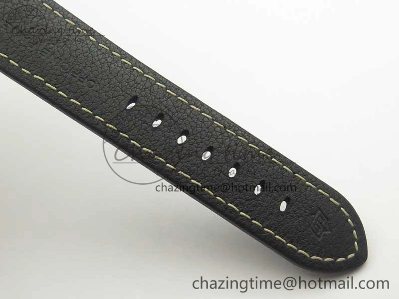 Flexible PAM773 Luminor Base Logo 3 Days Acciaio XF 1:1 Best Edition Black Dial On Black Leather Strap A 8430