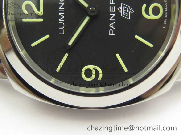 Flexible PAM773 Luminor Base Logo 3 Days Acciaio XF 1:1 Best Edition Black Dial On Black Leather Strap A 8430