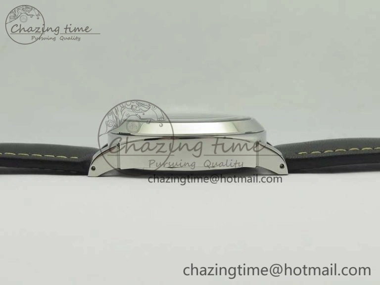 Flexible PAM773 Luminor Base Logo 3 Days Acciaio XF 1:1 Best Edition Black Dial On Black Leather Strap A 8430