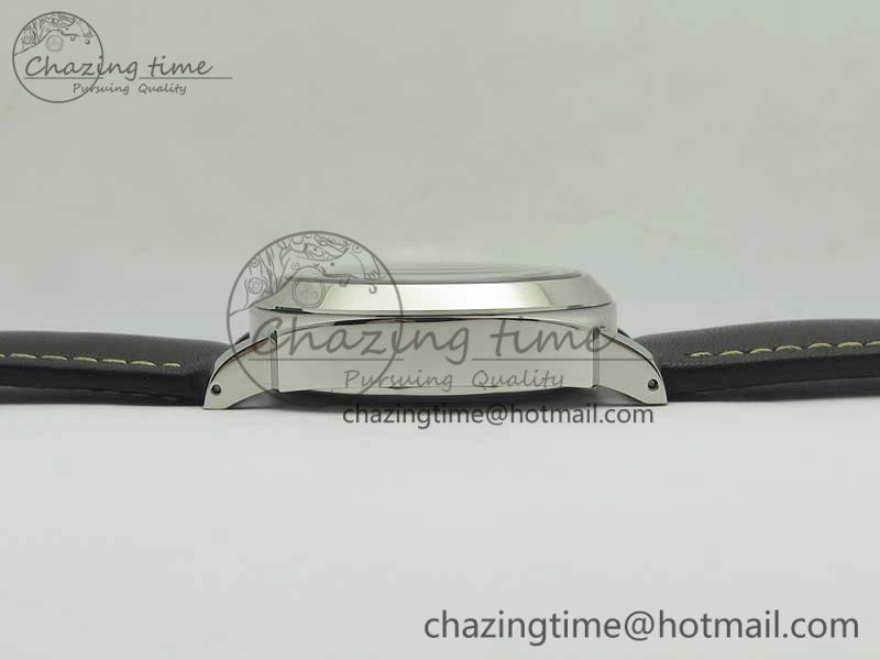 Flexible PAM773 Luminor Base Logo 3 Days Acciaio XF 1:1 Best Edition Black Dial On Black Leather Strap A 8430
