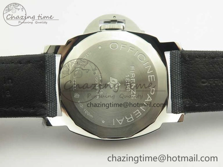 TimelessDesign PAM774 Luminor Base Blue Logo 3 Days Acciaio XF 1:1 Best Edition Black Dial On Blue Nylon Strap A 8445
