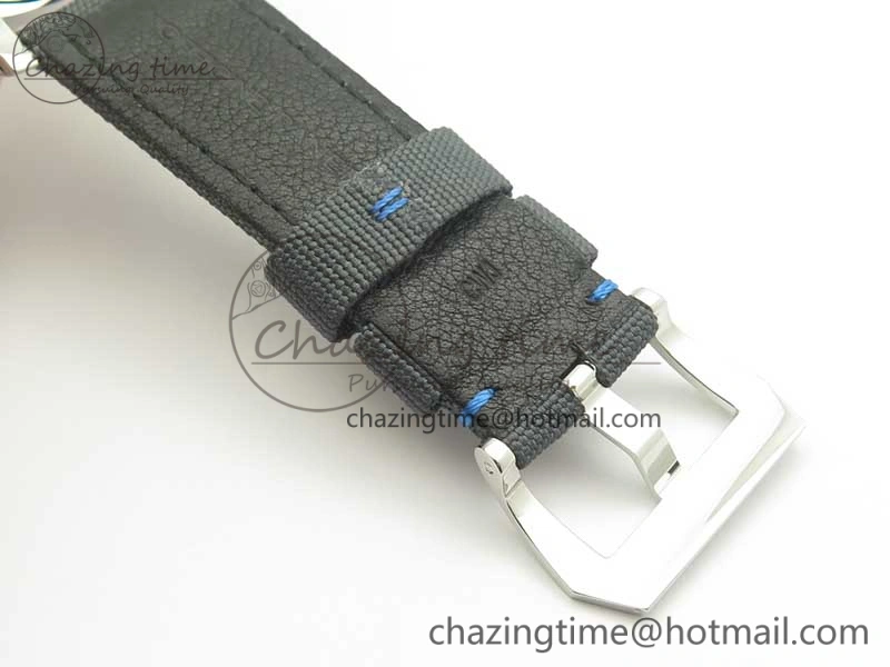 TimelessDesign PAM774 Luminor Base Blue Logo 3 Days Acciaio XF 1:1 Best Edition Black Dial On Blue Nylon Strap A 8445