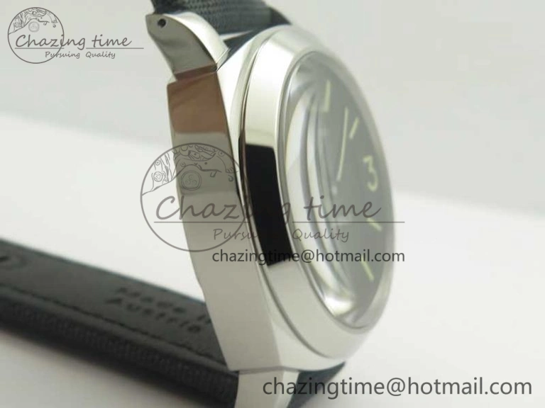 TimelessDesign PAM774 Luminor Base Blue Logo 3 Days Acciaio XF 1:1 Best Edition Black Dial On Blue Nylon Strap A 8445