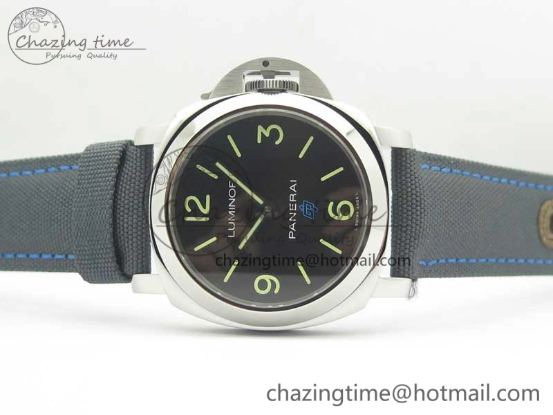 TimelessDesign PAM774 Luminor Base Blue Logo 3 Days Acciaio XF 1:1 Best Edition Black Dial On Blue Nylon Strap A 8445