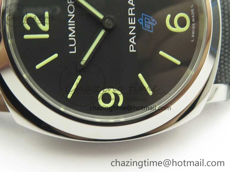 TimelessDesign PAM774 Luminor Base Blue Logo 3 Days Acciaio XF 1:1 Best Edition Black Dial On Blue Nylon Strap A 8445