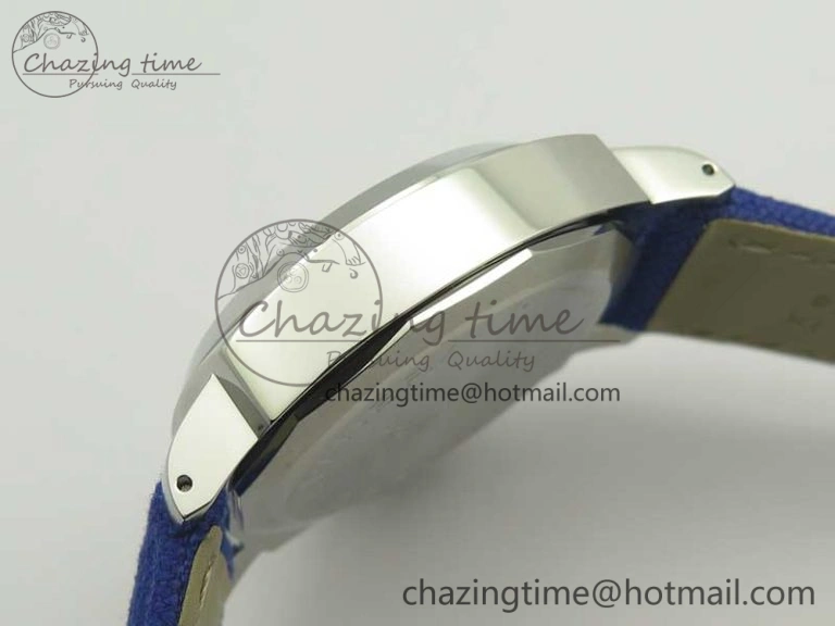 Durable PAM777 Luminor Base Blue Logo 3 Days Acciaio XF 1:1 Best Edition Black Dial on Blue Nylon Strap A 8429