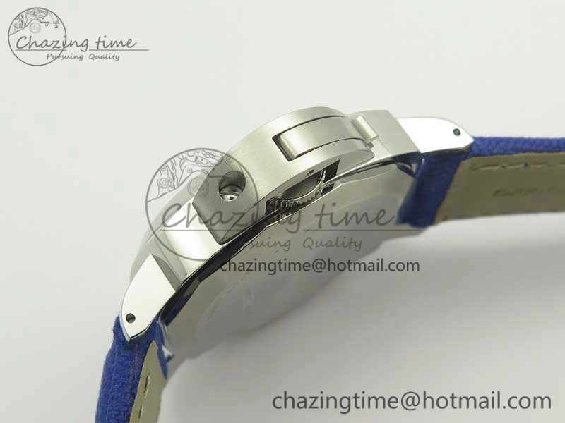 Durable PAM777 Luminor Base Blue Logo 3 Days Acciaio XF 1:1 Best Edition Black Dial on Blue Nylon Strap A 8429