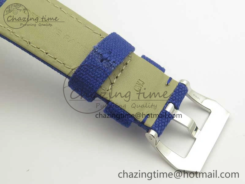 Durable PAM777 Luminor Base Blue Logo 3 Days Acciaio XF 1:1 Best Edition Black Dial on Blue Nylon Strap A 8429