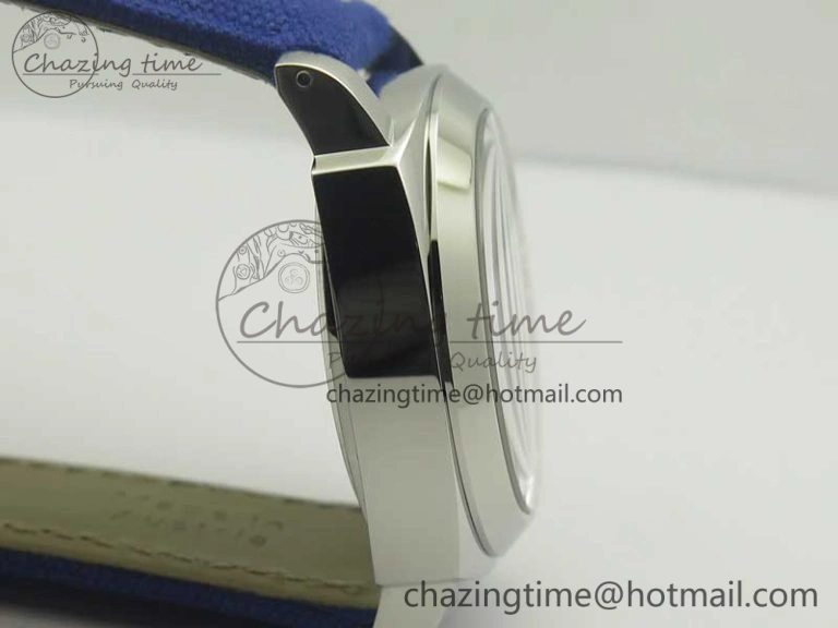 Durable PAM777 Luminor Base Blue Logo 3 Days Acciaio XF 1:1 Best Edition Black Dial on Blue Nylon Strap A 8429