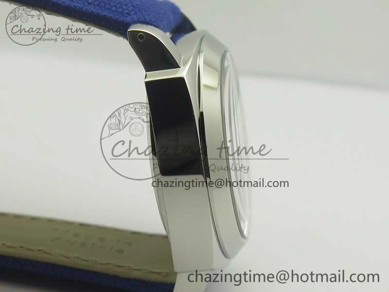 Durable PAM777 Luminor Base Blue Logo 3 Days Acciaio XF 1:1 Best Edition Black Dial on Blue Nylon Strap A 8429