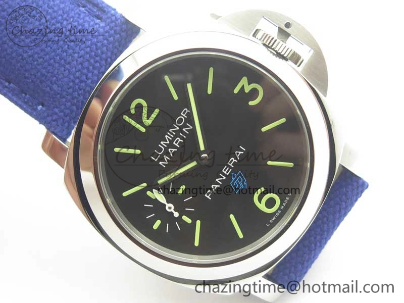Durable PAM777 Luminor Base Blue Logo 3 Days Acciaio XF 1:1 Best Edition Black Dial on Blue Nylon Strap A 8429