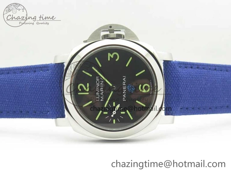 Durable PAM777 Luminor Base Blue Logo 3 Days Acciaio XF 1:1 Best Edition Black Dial on Blue Nylon Strap A 8429
