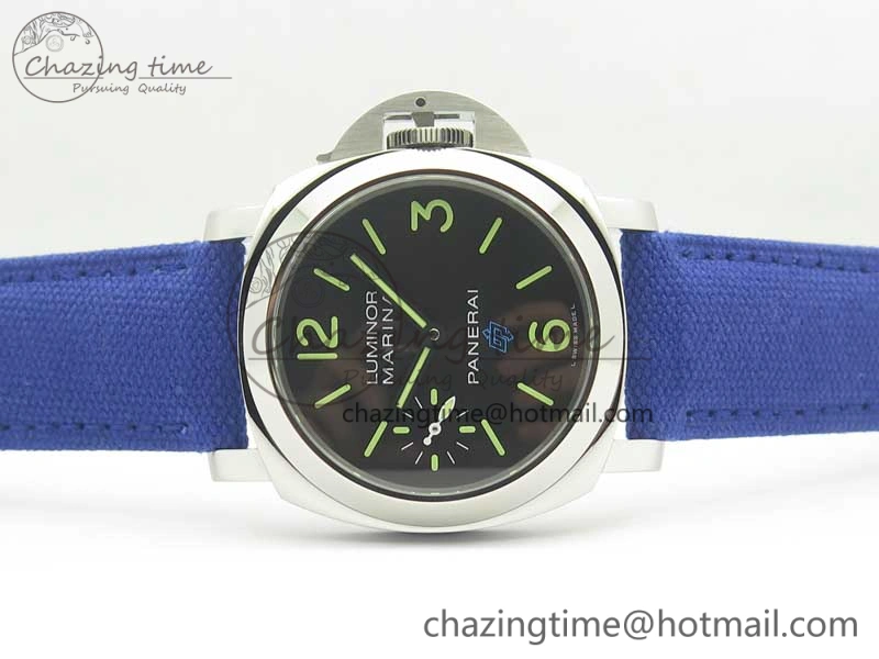 Durable PAM777 Luminor Base Blue Logo 3 Days Acciaio XF 1:1 Best Edition Black Dial on Blue Nylon Strap A 8429