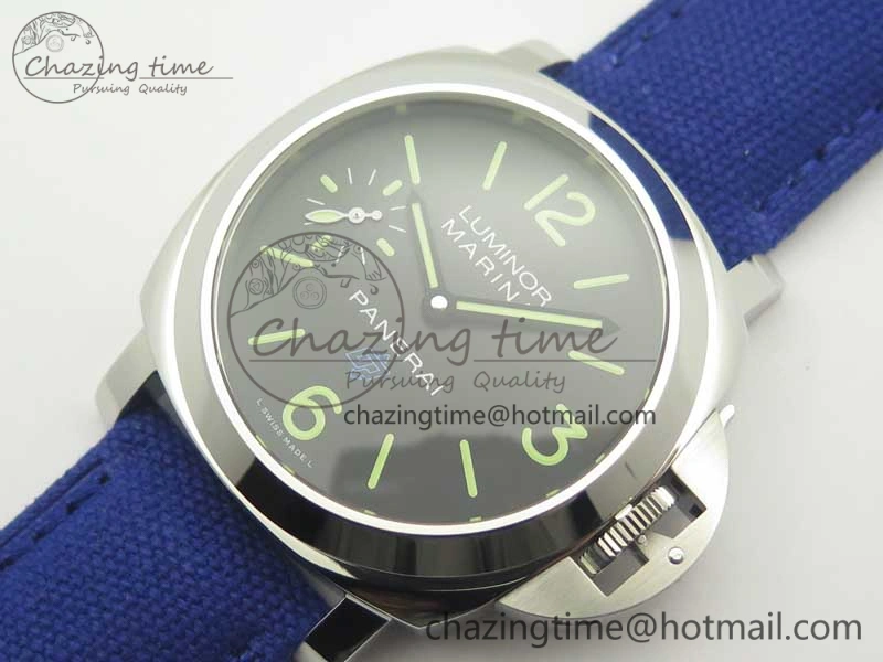 Durable PAM777 Luminor Base Blue Logo 3 Days Acciaio XF 1:1 Best Edition Black Dial on Blue Nylon Strap A 8429