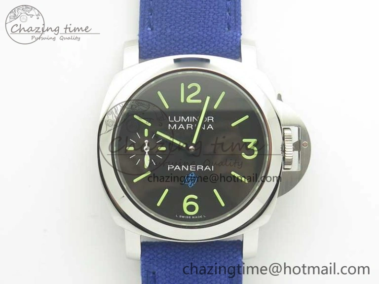 Durable PAM777 Luminor Base Blue Logo 3 Days Acciaio XF 1:1 Best Edition Black Dial on Blue Nylon Strap A 8429