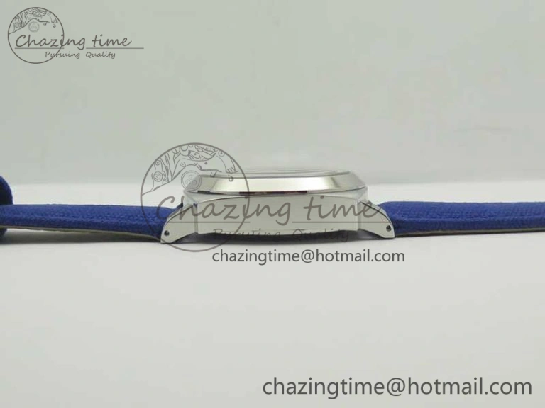 Durable PAM777 Luminor Base Blue Logo 3 Days Acciaio XF 1:1 Best Edition Black Dial on Blue Nylon Strap A 8429