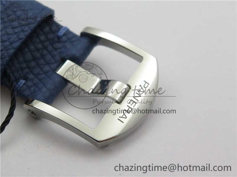 Seasonal PAM906 Luminor Due VSF Best Edition White Dial on Blue Leather Strap AXXXIV 8412