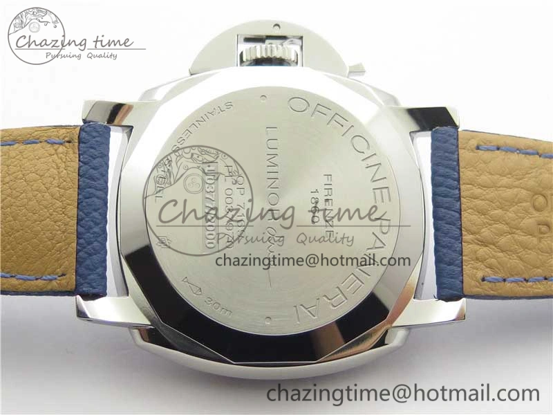 Seasonal PAM906 Luminor Due VSF Best Edition White Dial on Blue Leather Strap AXXXIV 8412