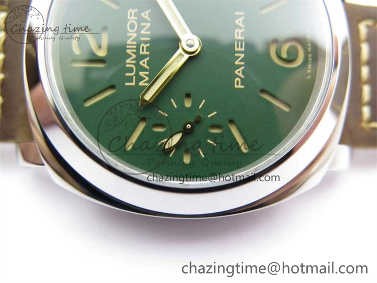 PAM911 SS HWF 1:1 Best Edition on Leather Strap A Vibrant 8362