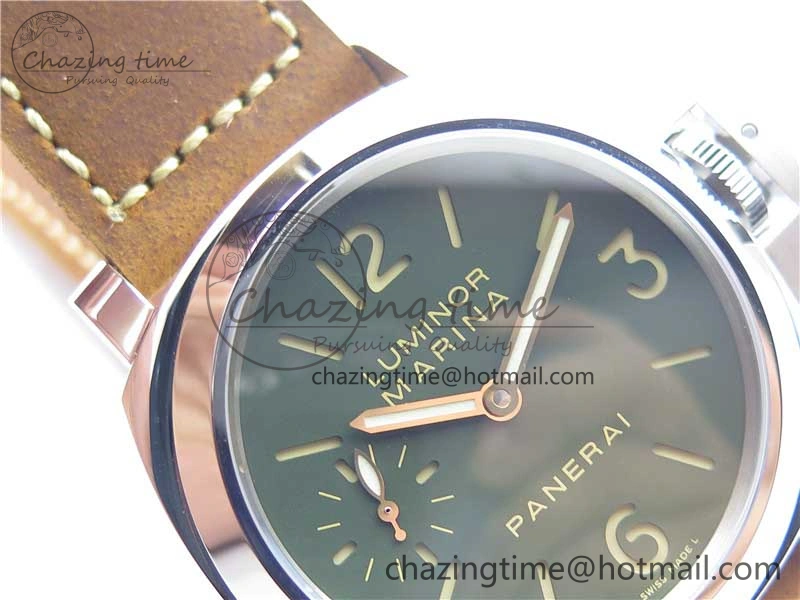 Chic PAM911 T “Last One For Paneristi” Noob 1:1 Best Edition on Brown Leather Strap A6497 with Y-Incabloc V 8390