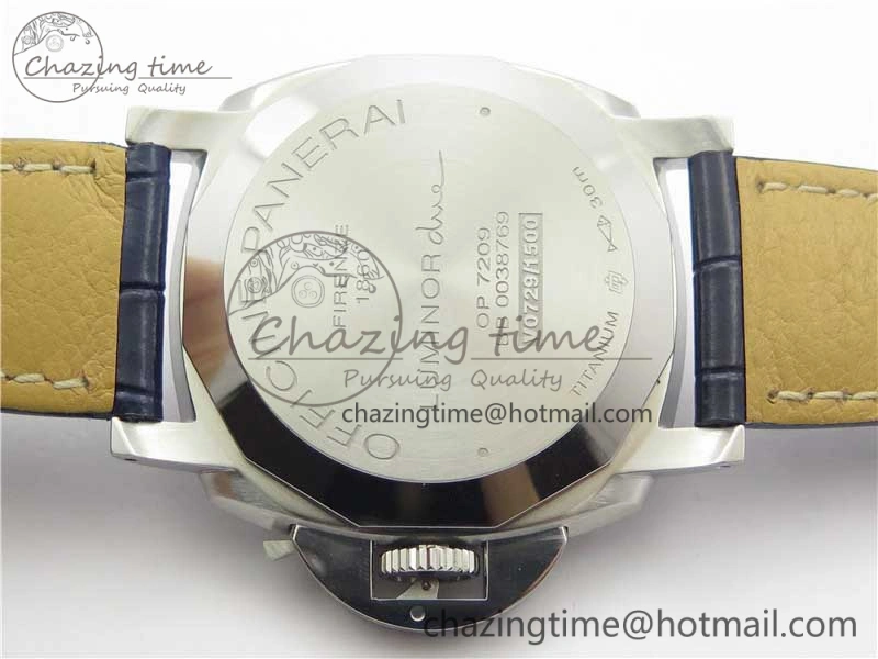 TechFriendly PAM927 Luminor Due VSF Best Edition Blue Dial on Blue Leather Strap AXXXIV 8411