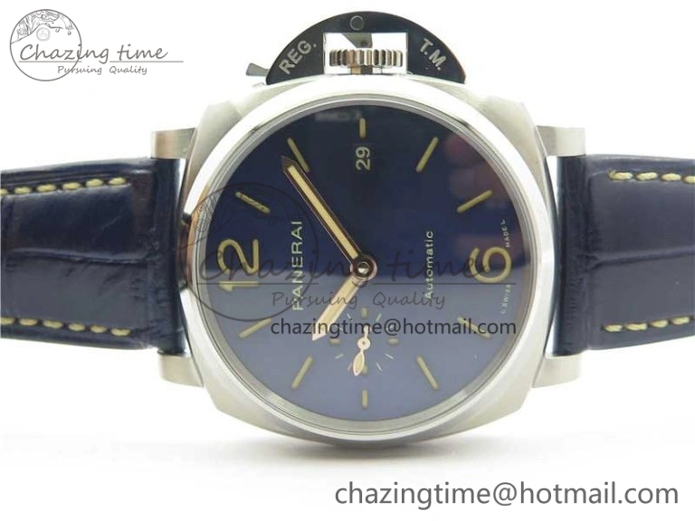 TechFriendly PAM927 Luminor Due VSF Best Edition Blue Dial on Blue Leather Strap AXXXIV 8411