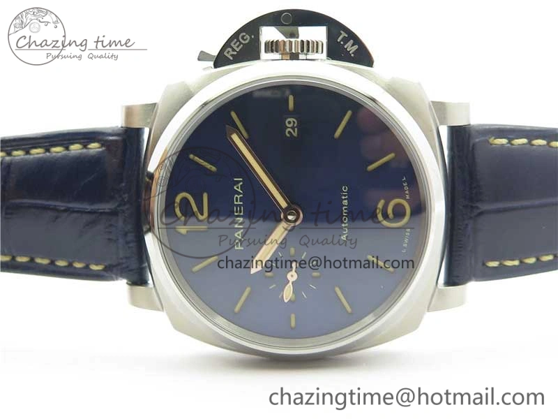 TechFriendly PAM927 Luminor Due VSF Best Edition Blue Dial on Blue Leather Strap AXXXIV 8411