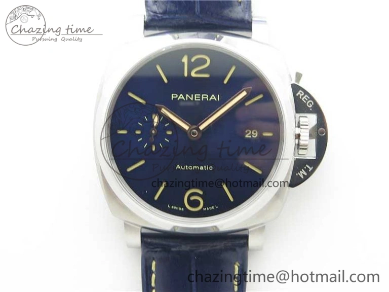 TechFriendly PAM927 Luminor Due VSF Best Edition Blue Dial on Blue Leather Strap AXXXIV 8411