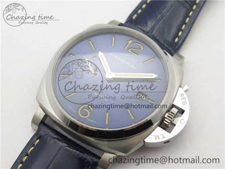 TechFriendly PAM927 Luminor Due VSF Best Edition Blue Dial on Blue Leather Strap AXXXIV 8411