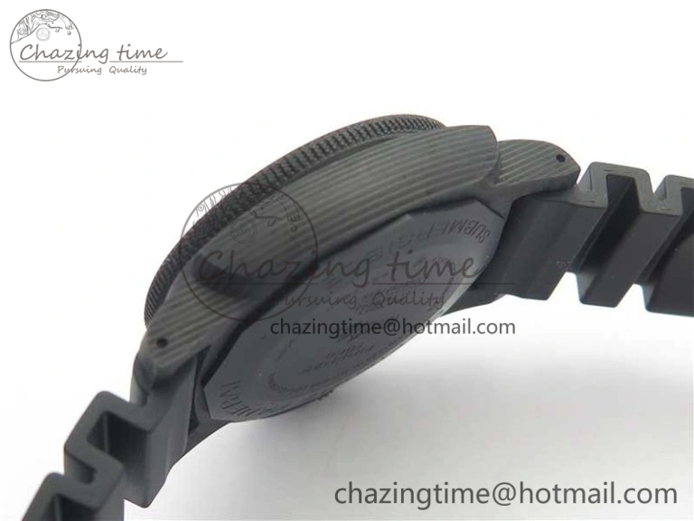 PAM960 Carbotech 42mm VSF Best Edition Black Dial Blue Markers on Rubber Strap P.9010 Clone Lightweight 8417