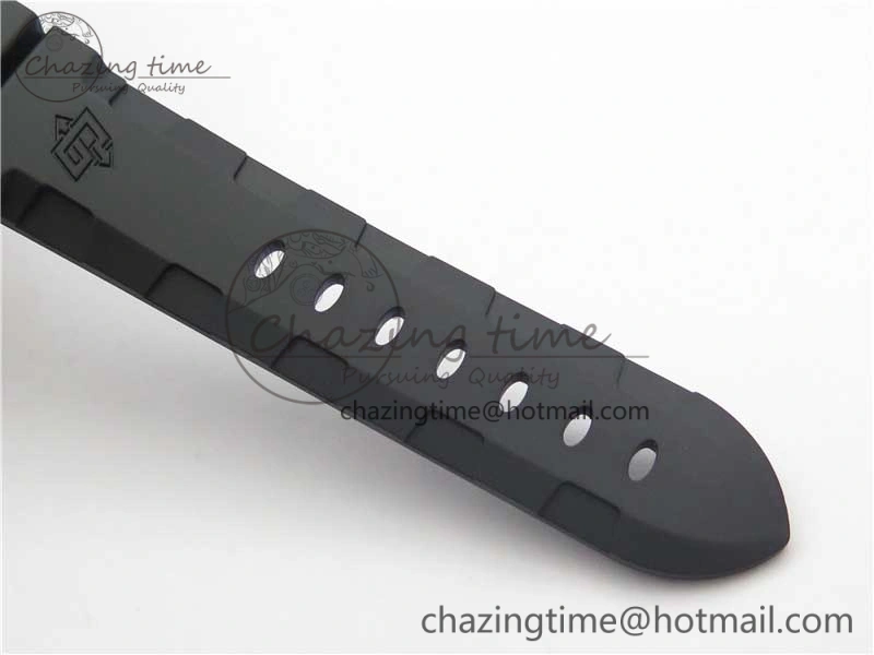 PAM960 Carbotech 42mm VSF Best Edition Black Dial Blue Markers on Rubber Strap P.9010 Clone Lightweight 8417