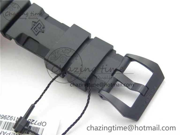 PAM960 Carbotech 42mm VSF Best Edition Black Dial Blue Markers on Rubber Strap P.9010 Clone Lightweight 8417