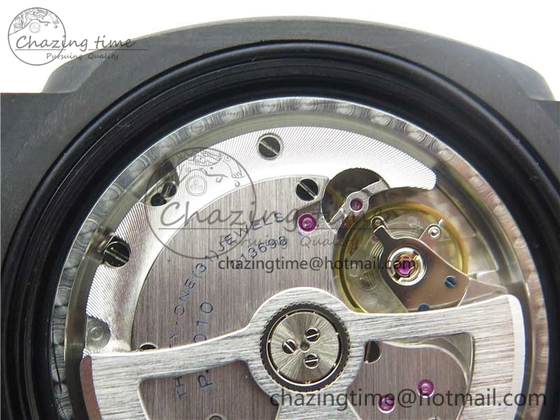 Comfortable PAM961 Carbotech VSF Best Edition Carbon Dial on Green Rubber Strap P.9010 Clone 8414