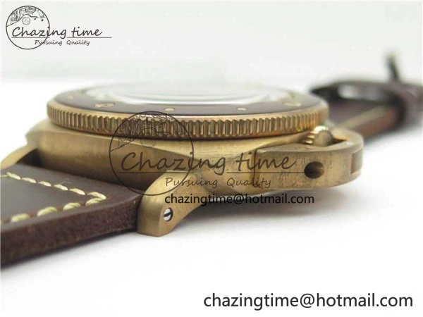 PAM968 V Bronzo ZF 1:1 Best Edition Brown Ceramic Bezel and Dial on Brown Strap P.9010 Clone Durable 8379