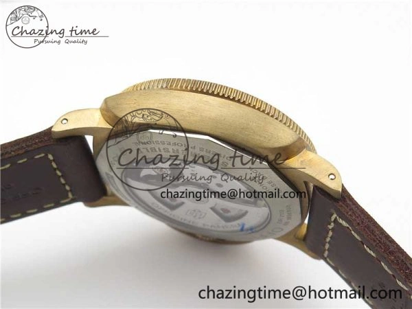 PAM968 V Bronzo ZF 1:1 Best Edition Brown Ceramic Bezel and Dial on Brown Strap P.9010 Clone Durable 8379