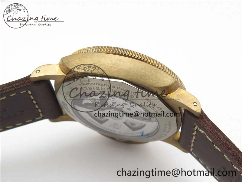 PAM968 V Bronzo ZF 1:1 Best Edition Brown Ceramic Bezel and Dial on Brown Strap P.9010 Clone Durable 8379