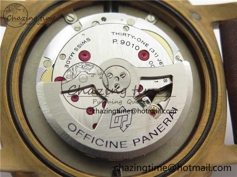 PAM968 V Bronzo ZF 1:1 Best Edition Brown Ceramic Bezel and Dial on Brown Strap P.9010 Clone Durable 8379
