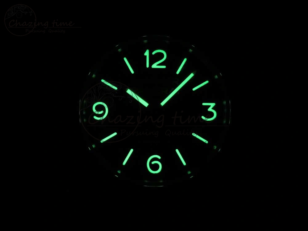 PAM972 Luminor 1950 Firenze 3 Days Engraved Case & Movement V9F Best Edition on Black Leather Strap P.3000 Super Clone Unisex 8423