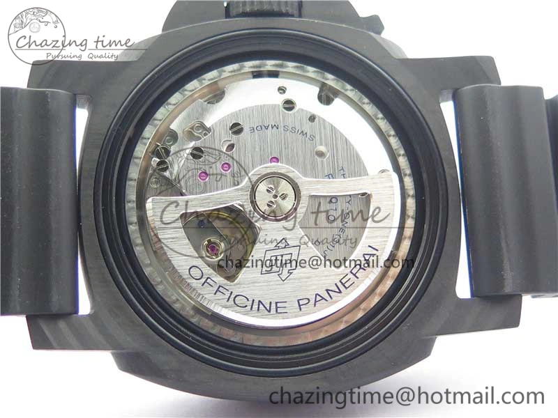 SoftTouch PAM979 Carbotech VSF Best Edition Carbon Dial on Rubber Strap P.9010 Clone (Free Leather Strap) 8404