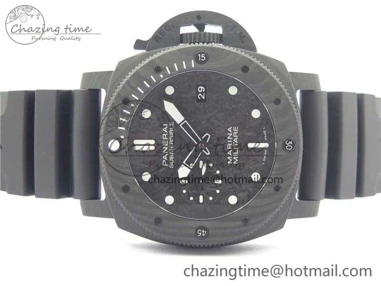 SoftTouch PAM979 Carbotech VSF Best Edition Carbon Dial on Rubber Strap P.9010 Clone (Free Leather Strap) 8404
