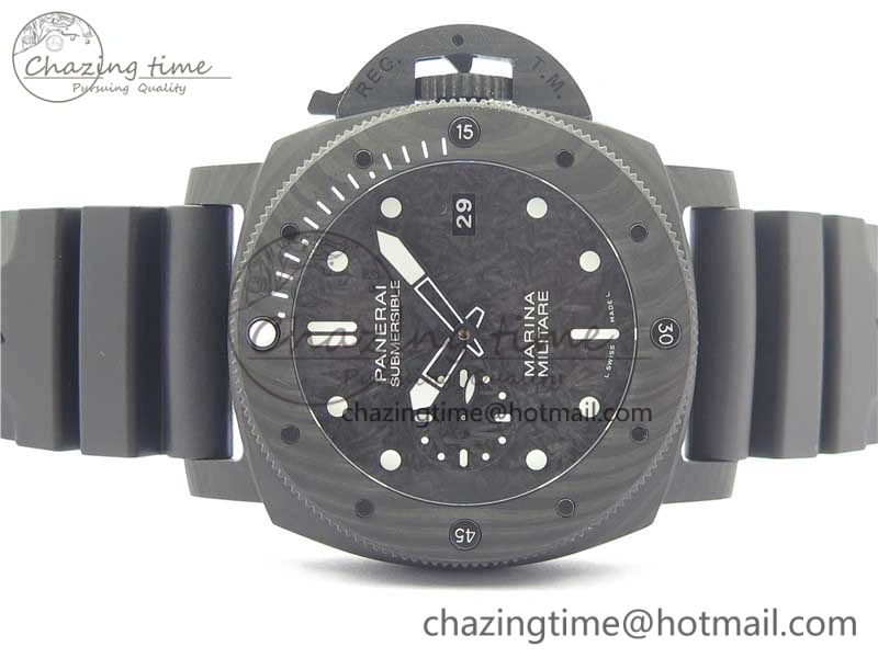 SoftTouch PAM979 Carbotech VSF Best Edition Carbon Dial on Rubber Strap P.9010 Clone (Free Leather Strap) 8404