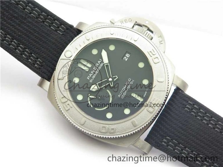 Affordable PAM984 Mike Horn Submersible VSF 1:1 Best Edition Black Dial on Black Nylon Strap P.9010 Clone 8421