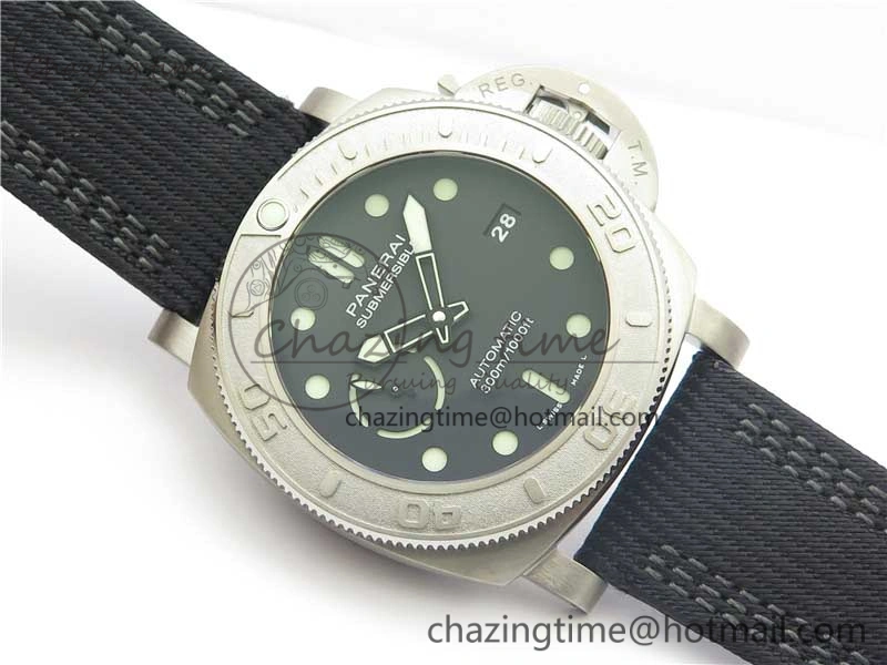 Affordable PAM984 Mike Horn Submersible VSF 1:1 Best Edition Black Dial on Black Nylon Strap P.9010 Clone 8421
