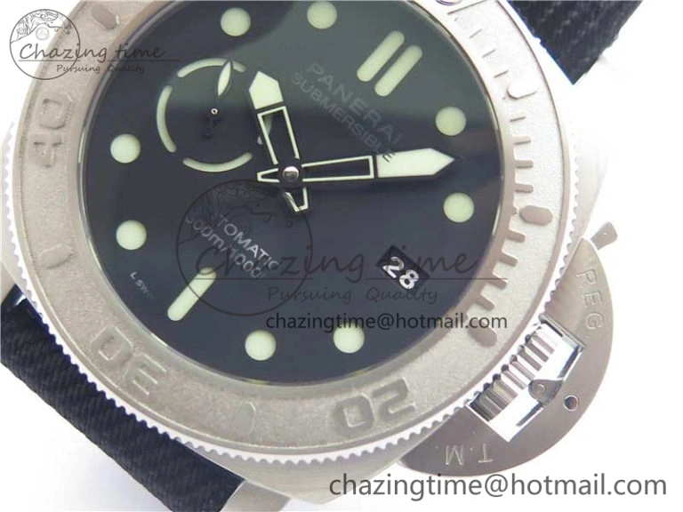 Affordable PAM984 Mike Horn Submersible VSF 1:1 Best Edition Black Dial on Black Nylon Strap P.9010 Clone 8421