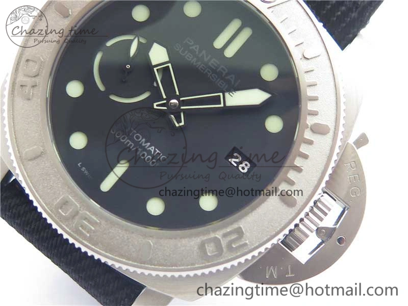 Affordable PAM984 Mike Horn Submersible VSF 1:1 Best Edition Black Dial on Black Nylon Strap P.9010 Clone 8421