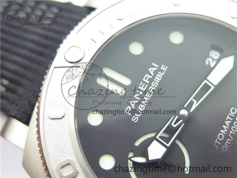 Affordable PAM984 Mike Horn Submersible VSF 1:1 Best Edition Black Dial on Black Nylon Strap P.9010 Clone 8421