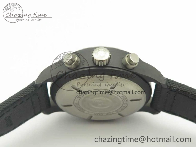 PILOT IW389001 ZF 1:1 Best Edition Ceramic Case Black Dial on Nylon Strap A7750 (Same Function As Genuine) GoodFit 7158